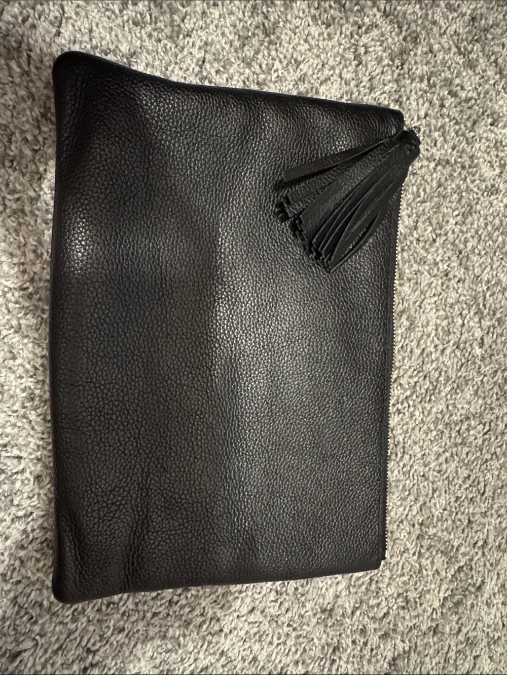 kate spade Black Leather Zip Pouch